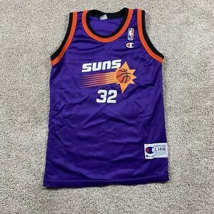 Vintage Champion NBA Phoenix Suns Jason Kidd Basketball Jersey Youth L 14-16